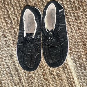 Hey Dude Toddler Wally Stretch Black Slip On Style Shoe Size K10 kid Unisex